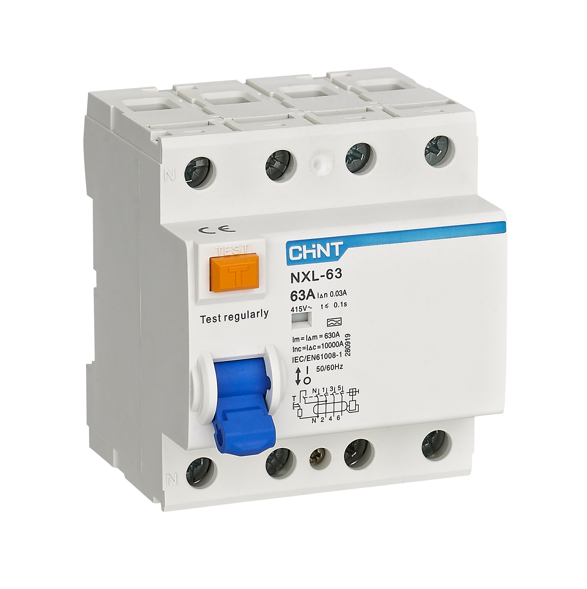 NXL-63 Residual Current Operated Circuit Breaker  without over-current protection (Magnetic)